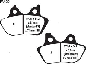 img 1 attached to 🔘 EBC Brakes FA400V Semi Sintered Disc Brake Pads, Black, Universal Fit