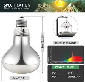 img 2 attached to MIXJOY Reptile Spectrum Light Amphibian Reptiles & Amphibians