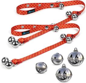 img 4 attached to PuppyDoggy 2-Pack Adjustable Dog DoorBells for Potty Training and House Training - Premium Quality 🐶 Bell for Dogs and Cats - Includes 4Pcs Free Holiday Bells (Christmas Halloween) - Red, 2 Pack