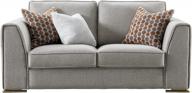 серый двухместный диван середины века в стиле модерн - acanva роскошный диван для гостиной с льняной отделкой, 66 дюймов w логотип