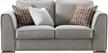 mid century modern grey loveseat - acanva luxury linen-like living room sofa, 66“w logo