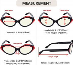 img 2 attached to Eyekepper 4-Pack Reading Glasses Blue Light Blocking Oval Women Readers +1.75