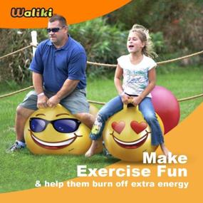 img 2 attached to WALIKI Hopper Ball For Kids 3-6: Fun Hippity Hop Bouncing Activity Ball For Field Day And Exercise