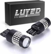 upgrade to luyed's super bright non-polarity led bulbs for brake and tail lights - 900 lumens 3014 chipsets 7440/7443 t20 logo