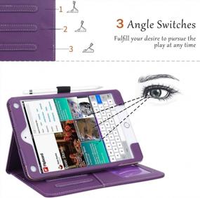 img 2 attached to Protect Your IPad Mini 5/4 With Toplive Stand Folio Case Cover - Multiple Viewing Angles And Auto Sleep Wake Function, In Purple