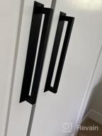 img 1 attached to Upgrade Your Space With Homode'S Rustic 12 Inch Sliding Barn Door Handle In Matte Black Iron Steel review by Peter Alradwan