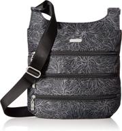 baggallini womens zipper midnight blossom women's handbags & wallets ~ crossbody bags logo