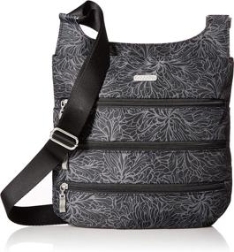 img 4 attached to Baggallini Womens Zipper Midnight Blossom Women's Handbags & Wallets ~ Crossbody Bags