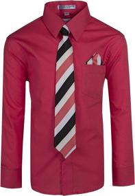 img 2 attached to 👕 Burgundy Cotton Sleeve Colored Boys' Tops, Tees & Shirts from Tuxgear