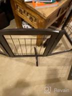 img 1 attached to PAWLAND Freestanding Dog Gate With Door: The Ultimate Solution For 80-Inch Wide Spaces, Stairs, And Doorways review by David Olson