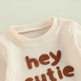 img 1 attached to Warm & Adorable: Toddler Waffle Outfit Set With Long Sleeve Sweatshirt & Pants