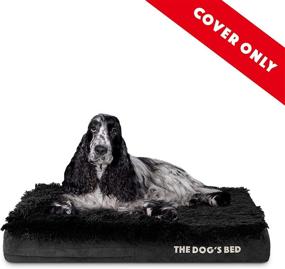 img 2 attached to 🐾 Medium Replacement Outer Cover (Black Faux Fur) - Washable Oxford Fabric - Fits The Dog's Bed - 34” x 22” x 4” - Outer Cover ONLY, NO Bed or Waterproof Inner