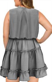 img 2 attached to Plus Size Sleeveless Chiffon Mini Dress - Eytino (1X-5X)