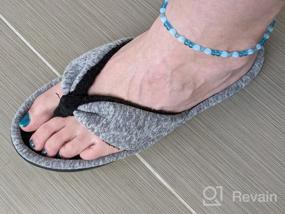 img 6 attached to Cozy Thong Flip Flops For Women: Wishcotton'S Memory Foam Spa Slippers With Lightweight Summer Design
