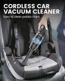 img 3 attached to 🚗 YANTU Car Vacuum, Cordless Handheld Car Vacuum Cleaner with Metal HEPA Filter, Portable High Power for Efficient Car Cleaning, Mini Auto Vacuum Cleaners for Home, Car & Office (Black)