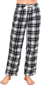 img 4 attached to Soft And Cozy Plaid Fleece Pajama Pants For Women With Pockets From U2SKIIN - Perfect For Comfortable Lounging