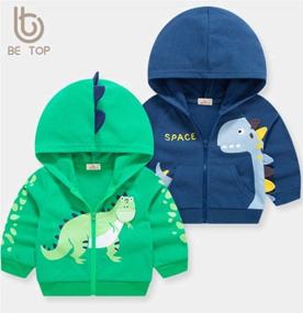 img 1 attached to 🦖 LeeXiang Toddler Dinosaur Comfortable Sweatshirt: Stylish Boys' Fashion Hoodies & Sweatshirts