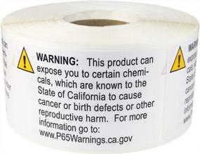 img 2 attached to California Proposition 65 Warning Labels Short Form 1.5 X 2.375 Inch 500 Adhesive Stickers