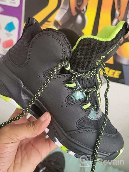 img 1 attached to Stylish and Non-Slip High Top 🏀 Basketball Sneakers for Boys - JMFCHI Outdoor Shoes review by George Evans