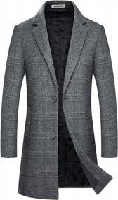 img 4 attached to Stay Warm And Stylish With BOJIN Men'S Wool Blend Trench Coat