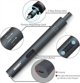 img 3 attached to JAKEMY Electric Screwdriver Set: Adjustable 8 Torque, USB Type-C Rechargeable, Magnetic Precision Power Tool Kit with 40 Bits for iPhone, Watch, Smartphone
