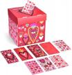 valentine's day gifts for kids - classroom exchange box with 32 valentine cards & card box - fun little toys mailbox kit. logo