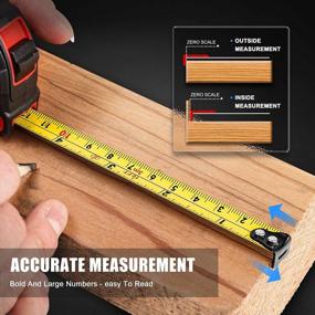 img 1 attached to Pack Of 3 HAUTMEC 10Ft Retractable Tape Measures With Keychain, Small Metric And Inches Measuring Tape For Professionals And Homeowners - HT0252-TM