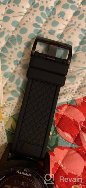 img 1 attached to 26Mm Black Soft Silicone Watch Strap Replacement For Fenix 2 Smartwatch By NotoCity - Compatible Fenix 2 Watch Band For Improved SEO review by Chris Crawford