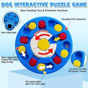 img 1 attached to Smart Dog Puzzle Toys - Interactive Game For IQ Training & Mental Enrichment, Slow Feeding And Aid Digestion - Food Puzzle Feeder For Dogs - Improve Pet'S Intelligence And Behavioral Skills