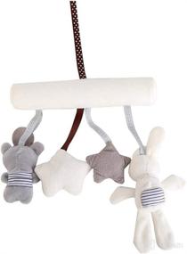 img 2 attached to NeatoTek Soft Baby Music Plush Rattle Hanging Toys, Rabbit Star 🐇 Shape, for Toddlers, Baby Girls, Boys - Perfect for Crib, Stroller Activities