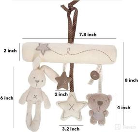 img 3 attached to NeatoTek Soft Baby Music Plush Rattle Hanging Toys, Rabbit Star 🐇 Shape, for Toddlers, Baby Girls, Boys - Perfect for Crib, Stroller Activities