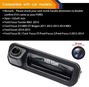 img 2 attached to 📷 High Definition 1280x720p Rear Reversing Backup Camera with Night Vision - IP68 Waterproof - Compatible with Focus SE/ST/2/3/Turnier Mk3/Escort 11-14