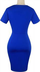 img 2 attached to Flattering Hide Tummy Mini Bodycon Dress For Wedding Guests: Sakaly Women'S Short Sleeve Criss-Cross V Neck Wrap Dress (SK350)