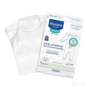 img 4 attached to 🥑 Organic Avocado & Sunflower Oil Baby Pajamas - Soothing Pajamas for Eczema-Prone Skin (12-24 Months) by Mustela Stelatopia