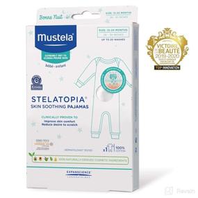 img 3 attached to 🥑 Organic Avocado & Sunflower Oil Baby Pajamas - Soothing Pajamas for Eczema-Prone Skin (12-24 Months) by Mustela Stelatopia