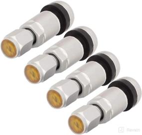 img 2 attached to Silver Aluminum TPMS Valve Stem 🔩 Caps: TOMALL Inner Tubeless Bolt-in, Explosion Proof