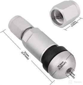 img 3 attached to Silver Aluminum TPMS Valve Stem 🔩 Caps: TOMALL Inner Tubeless Bolt-in, Explosion Proof