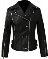 stylish and durable black leather jackets for women - shop our moto collection today! logo