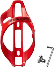 img 4 attached to Corki Cycles Bike Water Bottle Holder, Lightweight Bicycle Water Bottle Cage For Road Bikes & Mountain Bikes - Red - 1PACK