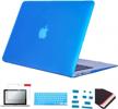 protect your macbook pro 13 inch model a1278 with se7enline's hard shell case & accessories - aqua blue logo