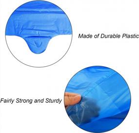 img 2 attached to Прочная синяя пластиковая футболка и сумки для покупок - многоразовые, размер 12x20 дюймов от LazyMe (100 шт. в упаковке)