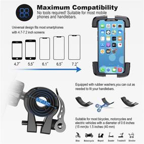 img 1 attached to Visnfa Motorcycle 360°Rotatable Accessories Smartphone