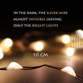 img 3 attached to Warm White Battery Operated Fairy Lights 2 Pack - 33Ft 100LED Sliver Wire String Lights Waterproof 8 Modes LED Lighting With Remote Control For Christmas Wedding Party Home DIY Decor