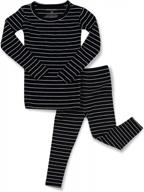 удобный комплект детской пижамы в полоску для мальчиков и девочек - облегающая пижама в рубчик для повседневной носки от avauma логотип