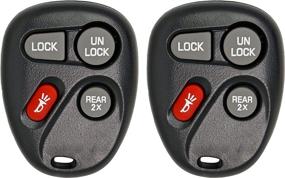 img 4 attached to 🔑 Enhance Your Vehicle Security: Keyless2Go Replacement 4 Button Remote Car Key Fob for Astro Blazer Jimmy Bravada (2 Pack)