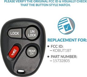 img 1 attached to 🔑 Enhance Your Vehicle Security: Keyless2Go Replacement 4 Button Remote Car Key Fob for Astro Blazer Jimmy Bravada (2 Pack)