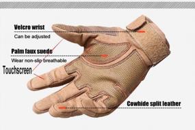 img 2 attached to Enhance Your Outdoor Edge With Andyshi Tactical Gloves - Military Grade Protection With Knuckle Guards And Touchscreen Compatibility For Men