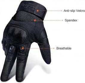 img 3 attached to Enhance Your Outdoor Edge With Andyshi Tactical Gloves - Military Grade Protection With Knuckle Guards And Touchscreen Compatibility For Men