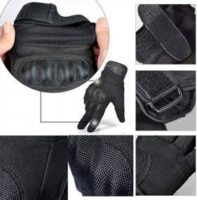 img 1 attached to Enhance Your Outdoor Edge With Andyshi Tactical Gloves - Military Grade Protection With Knuckle Guards And Touchscreen Compatibility For Men