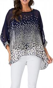 img 2 attached to Flaunt Your Summer Style With INewbetter Women'S Floral Print Poncho Blouse